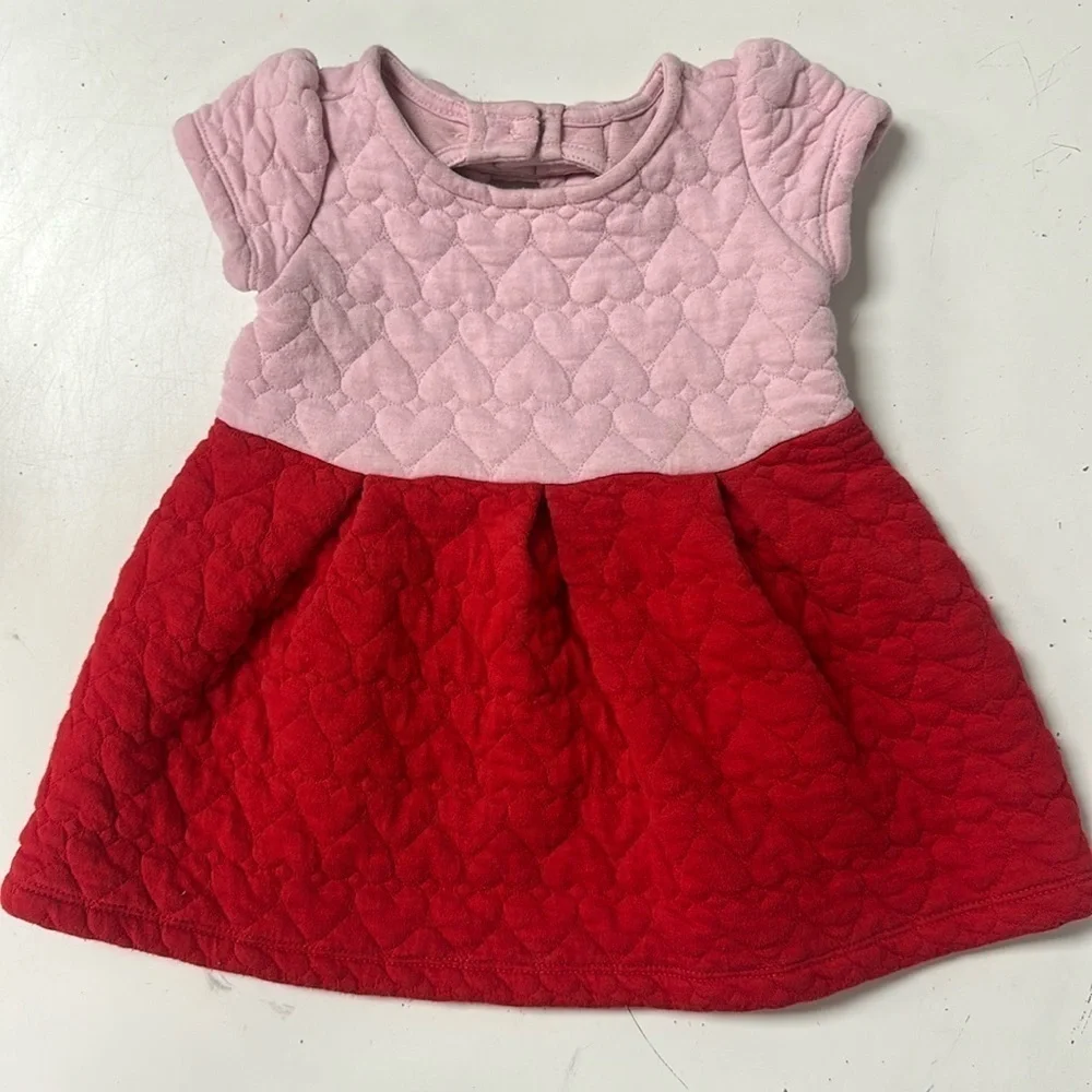 Janie and Jack Quilted Heart Valentine Day Dress 12-18